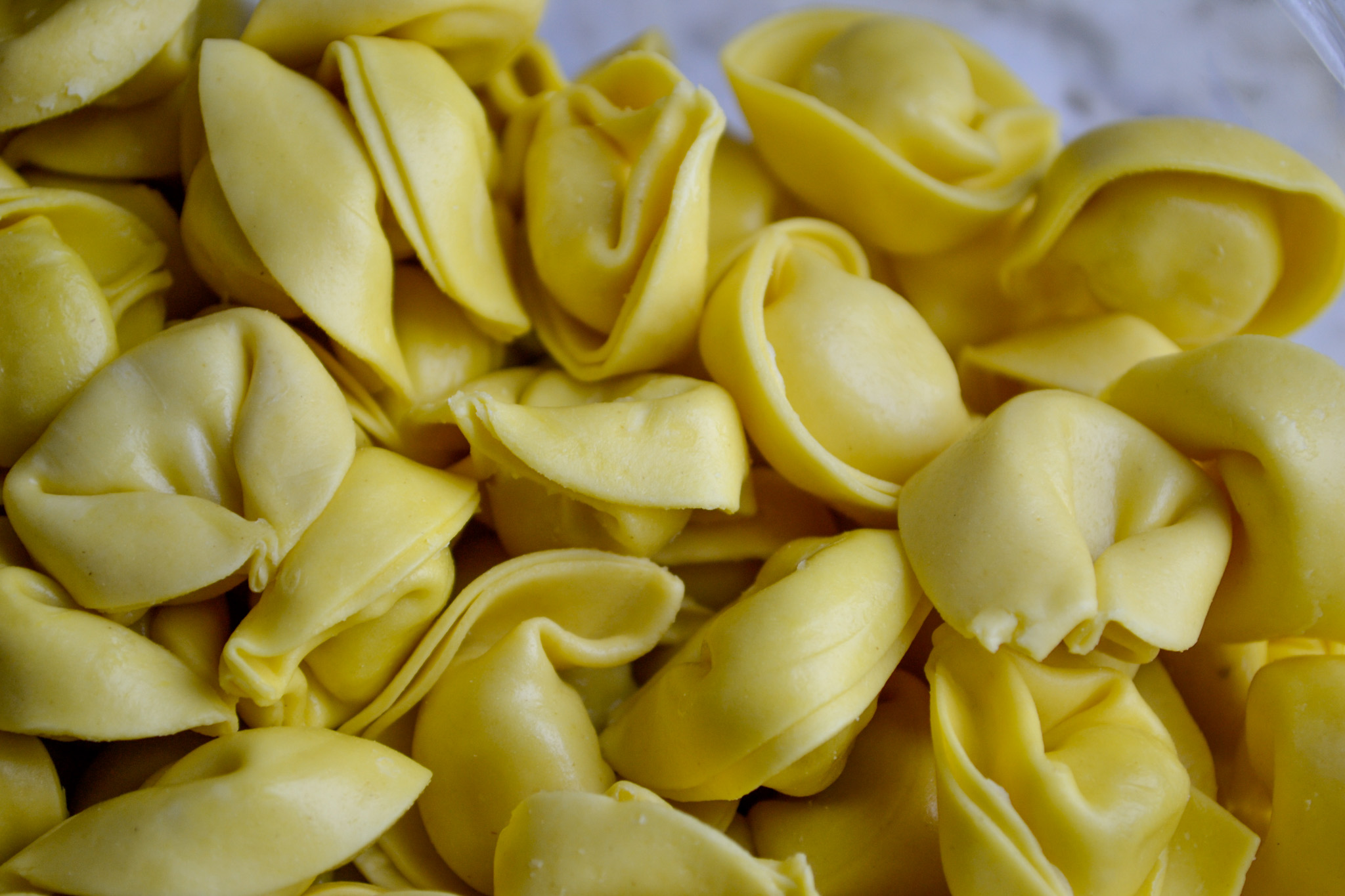 Refrigerated cheese tortellini ready to add to soup